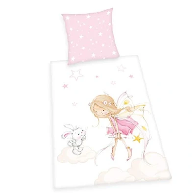 Abbildung von Herding Little Fairy Bettwäsche Set, Wendemotiv, Kopfkissenbezug 70 x 90 cm, Bettbezug 140 200 Baumwolle/Renforcé, Mehrfarbig