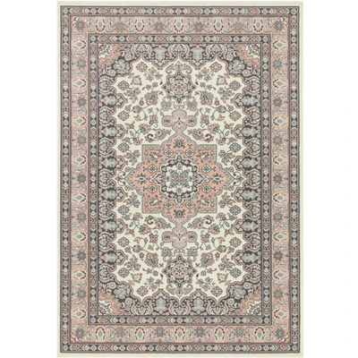 Abbildung von Nouristan Mirkan Orient Teppich Wohnzimmerteppich Orientalisch Kurzflor Vintage Orientalischer für Esszimmer, Wohnzimmer, Schlafzimmer Creme Rosa, 80x150cm