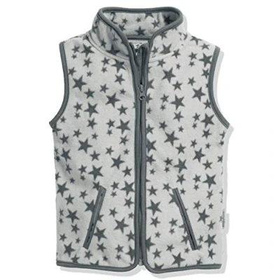 Abbildung von Playshoes Unisex Kinder Fleece Weste Outdoor Oberteil, grau Sterne, 92