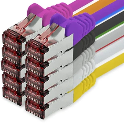Abbildung von Netzwerkkabel Cat.6 3,0 m 10 Farben Ethernetkabel Lankabel Cat6 Lan Netzwerk Kabel Sftp Pimf Patchkabel 1000 Mbit s