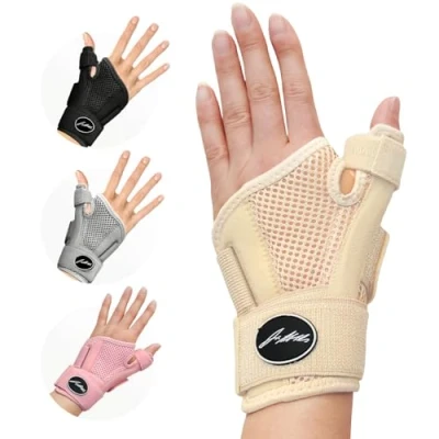 Abbildung von Dr. Arthritis Von Ärzten Entworfen Handgelenk Bandage, Daumenbandage Links/Rechts, Handgelenkstütze mit Daumenschiene/Stabilisierende Handgelenkbandage Daumenortthese [Haurfarbe, Einzelpack]