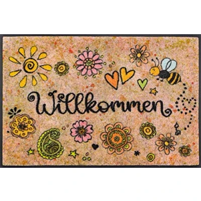 Abbildung von wash+dry Fußmatte, Bring Glück herein 50x75cm, innen und außen, waschbar