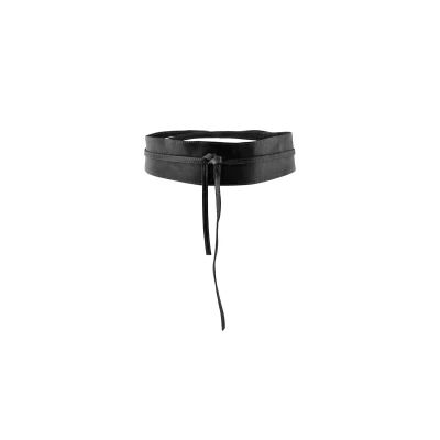 Abbildung von PIECES Damen Vibs Leather Tie Waist Belt Noos Gürtel, Schwarz,80