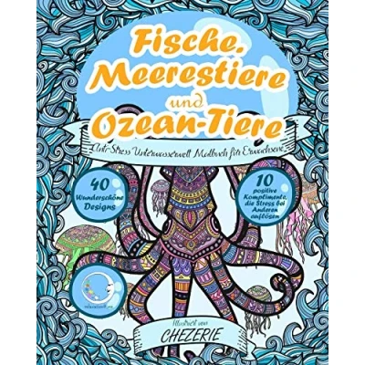 Abbildung von ANTI STRESS Unterwasserwelt Malbuch für Erwachsene: Fische, Meerestiere und Ozean Tiere (Unterwasser Tier Mandalas &amp; Motive zum Ausmalen ... Entspannung Frauen Männer, Band 1)