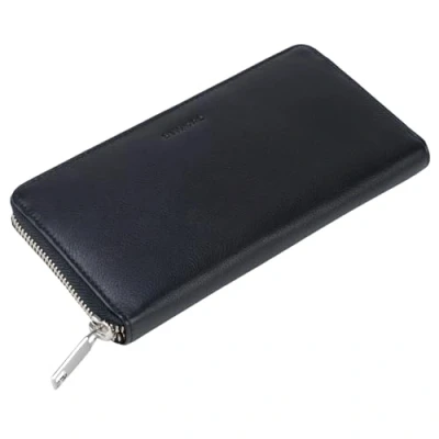 Abbildung von STILORD &#039;Emma&#039; Geldbörse für Damen, Leder, RFID, Geldbörse, großes Format, Vintage Design, mit Kartenfächern aus echtem Schwarz, S,
