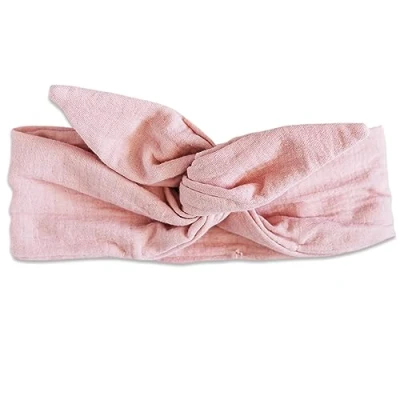 Abbildung von Papierdrachen Musselin Haarband für Damen zum Selbstbinden Knotenband Stirnband Haar Accessoires Herbst und Sommer rosa Frauen