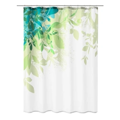 Abbildung von Kleine Wolke Floresta Duschvorhang, 100% Polyester, Grün, 180x200 cm