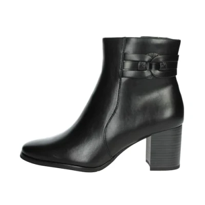 Abbildung von MARCO TOZZI Damen Stiefeletten mit Absatz Vegan Reißverschluss, Schwarz (Black Comb), 40 EU