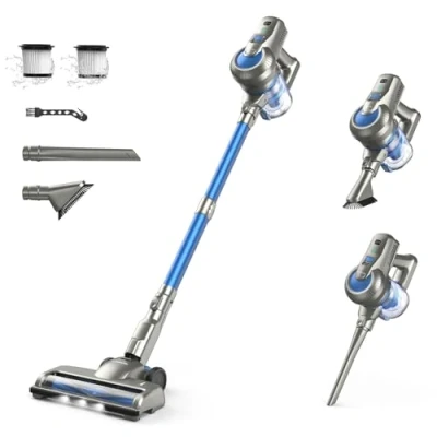 Abbildung von Kalado KCV500 Akku Staubsauger, 23kPa Saugleistung Ultraleichter Staubsauger Kabellos, 6 in 1 Handstaubsauger, 35 Min Laufzeit, kabelloser Stielstaubsauger für Tierhaare,Teppich, Hartböden