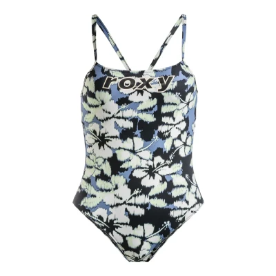 Abbildung von Roxy Women&#039;s Active Basic PT One Piece Swimsuit, WILD Wind Hibiscus Mirage, XL