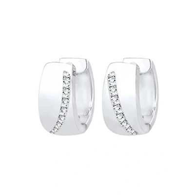 Abbildung von Elli Ohrringe Damen Creolen mit Kristallen in 925 Sterling Silber