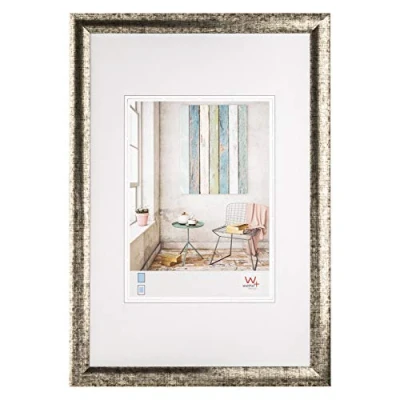 Abbildung von walther design Bilderrahmen anthrazit schwarz 13 x 18 cm Trendstyle Kunststoffrahmen KP318T