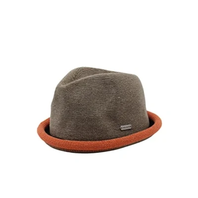 Abbildung von CHILLOUTS quetschbarer Verstellbarer Sommerhut Pork Pie Boston Hat Herren braun orange