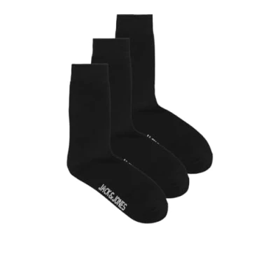 Abbildung von JACK&amp;JONES PLUS Herren JACRAFAEL 3 Pack NOOS PLS Socken, Black/Pack:Black Black, 47 50 Größen (3er Pack)