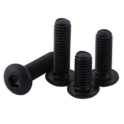 Abbildung von 50pcs M3 Schwarze Sechskant Sockel Flachkopf Schrauben Setzen 10.9 Klasse Legierungs Stahl, volles Gewinde, Einfaches Ende(M3*16mm)