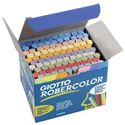 Abbildung von Giotto 5390 00 RoberColor Wandtafelkreide, Karton mit 100 Stück farbig sortiert