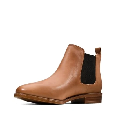 Abbildung von Clarks Damen Chelsea Boots, Leder, Tan 37.5 EU