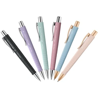 Abbildung von Faber Castell Kugelschreiber Poly Ball XB 6er SET, 241, Mehrfarbig, 6 Stück (Trendfarben)