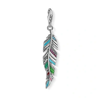 Abbildung von Thomas Sabo Damen Charm Anhänger Ethno Feder 925 Sterling Silber Y0034 340 7