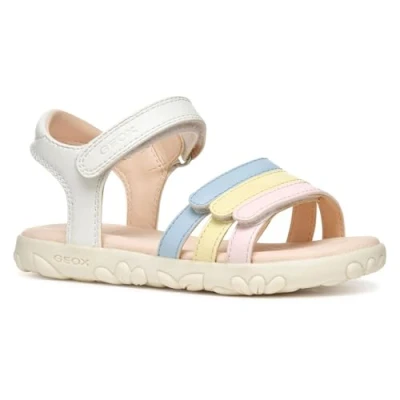 Abbildung von Geox J Haiti Girl Sandal, White/Multicolor, 30 EU