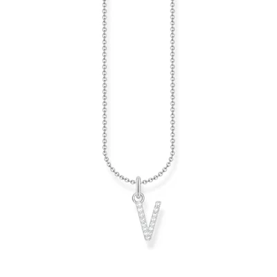 Abbildung von Thomas Sabo Kette mit Buchstaben Anhänger V 925 Sterlingsilber KE2261 051 14