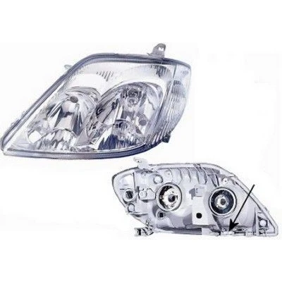 Abbildung von ABAKUS 212 11J9L LD EM Scheinwerfer links H7, HB3 chrom glasklar ohne Elektromotor PX26d, P20d