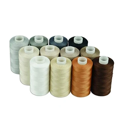 Abbildung von Simthread Baumwoll Nähgarn Quiltgarn für Nähen und Quilten Maschinen 550 Yards/spule, 12 Neutral Farben