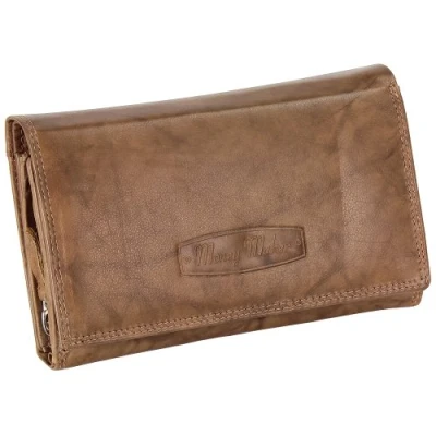 Abbildung von Ledershop24 RFID Damen Leder Geldbörse Portemonnaie Geldbeutel Lang Natur Geschenkset + exklusiven Schlüsselanhänger