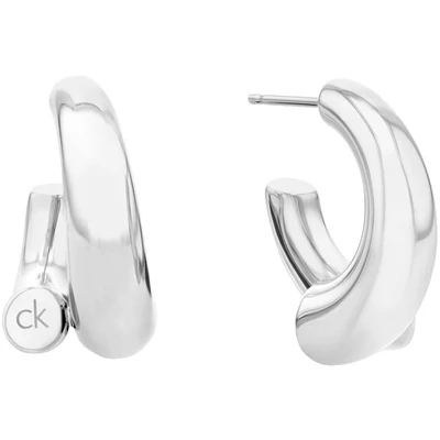 Abbildung von Calvin Klein Spiral Ohrringe silvercoloured, Damen, Größe: One Size, Silver coloured