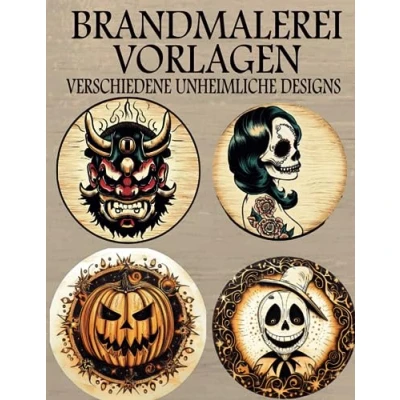 Abbildung von brandmalerei vorlagen: Entwürfe zum Nachzeichnen von Pyrographie Kunstwerken und Brandmalen