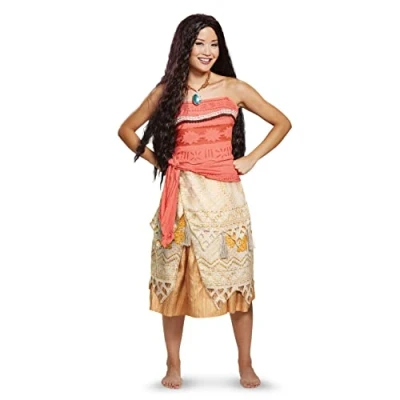 Abbildung von Disguise Damen Moana Deluxe Adult Costume Kostüme in Erwachsenengröße, Rot/Ausflug, einfarbig (Getaway Solids), S (4 6)