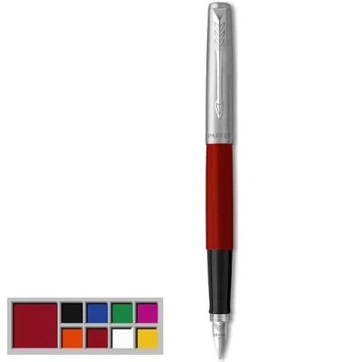Abbildung von Parker Jotter Originals Füller Klassisches Rot Füllfederhalter mit mittlerer Feder Schulsachen und bürobedarf blaue Tinte