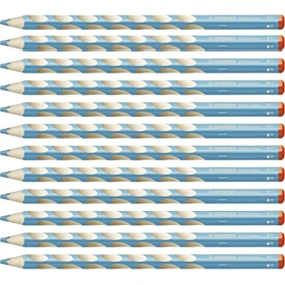 Abbildung von Ergonomischer Buntstift für Rechtshänder STABILO EASYcolors 12er Pack himmelblau