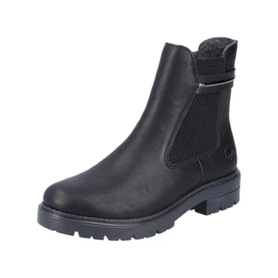 Abbildung von Rieker Plateaustiefelette, Damen, Größe: 40, Schwarz Schuhe
