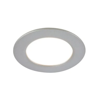 Abbildung von BRILONER 3er Set LED Einbaustrahler 230V, Strahler Badezimmer IP44, Deckenstrahler, Spots, Deckenspots flach, Lichtfarbe einstellbar, Chrom Matt