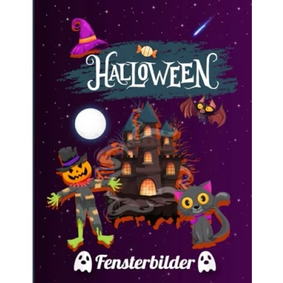 Abbildung von Halloween Fensterbilder: Window Color Vorlagen für Kinder und Erwachsene Fangen Sie die Magie ein mit bezaubernden Designs lustigen Malvorlagen