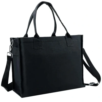 Abbildung von ONEGenug Canvas Tote Bag, Große Handtasche Damen Shopper Tasche Reise Arbeitstasche mit Schulterriemen und Reißverschluss