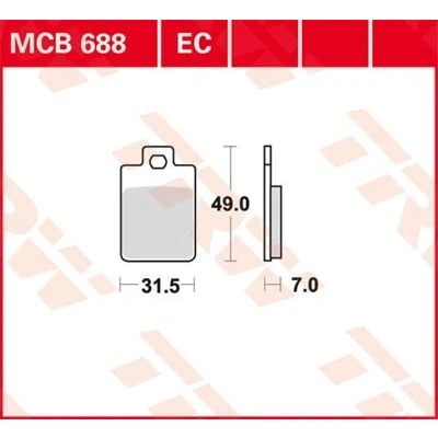 Abbildung von TRW Organic Allround MCB688 Bremsbelagsatz