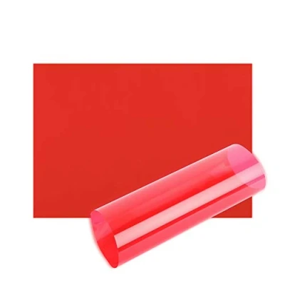 Abbildung von Acetatblätter A4 OHP Blatt Farbacetat Klarfolie Kunststoff Lichtfilter Gel Lesehilfe Dicke 100 Mikron (A4 Größe Rot 10 Blatt)