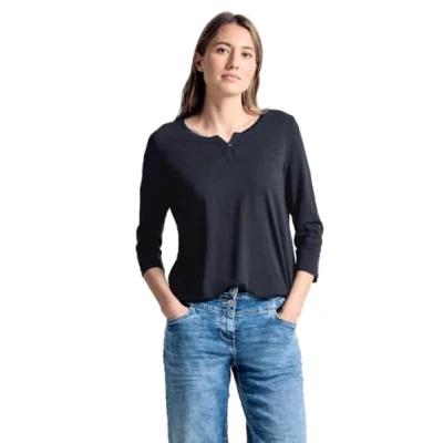 Abbildung von Cecil Damen 313172 Fenja T Shirt, Blau (Deep Blue), S EU