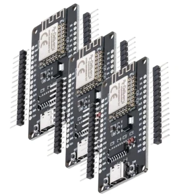 Abbildung von AZDelivery 3X NodeMCU Lolin V3 Module ESP8266 ESP 12F WiFi mit USB C Anschluss Development Board CH340 unverlötet kompatibel Arduino inklusive E Book!