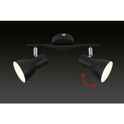 Abbildung von BRILONER Leuchten Deckenleuchte, Deckenspot, Strahler dreh und schwenkbar, 3x E14, max. 25 Watt, Retro, Schwarz, 210x140mm (DxH)