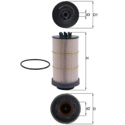 Abbildung von MAHLE ORIGINAL KX 80/1D Kraftstofffilter Filtereinsatz
