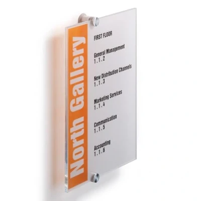 Abbildung von Durable Türschild Crystal Sign, 210 x 297 mm (A4), mit bedruckbarer Folieneinlage, transparent, 482519