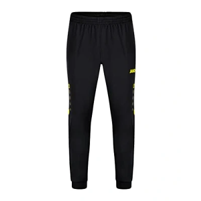 Abbildung von JAKO Unisex Kinder Polyesterbukser Polyesterhose Challenge, Schwarz/Citro, 140 EU