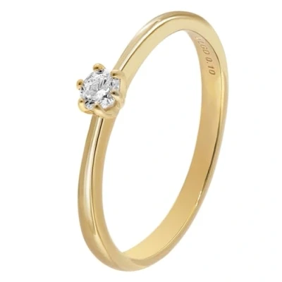 Abbildung von GLIZZ Damenring mit Lab Grown Diamant 0,10 ct Gold 333 Brillantring GL8653 52 Ringgröße 52/16,6