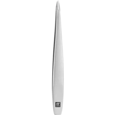 Abbildung von ZWILLING Spitze Pinzette (Entfernen von Splittern, eingewachsenen oder feinen Härchen, angeraute, kalibrierte Spitzen), Premium, Silber, 90 mm