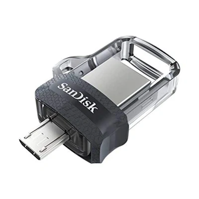 Abbildung von SanDisk Ultra Dual USB Laufwerk m3.0 Micro Anschluss, Smartphone Speicher 128 GB (Mobiler Speicher, m3.0, versenkbarer Doppelanschluss, 150 MB/s Übertragungsraten, 3.0 Stick)
