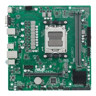 Abbildung von ASUS PRO A620M DASH CSM Business Mainboard Sockel AMD AM5 (Micro ATX, PCIe 4.0, 4X SATA 6Gbit/s, DDR5, Q LED Core, COM Debug Header)