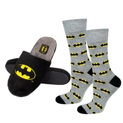 Abbildung von soxo DC Comics Superman Hausschuhe Herren Cozy Slipper Lustig Pantoletten 45/46 + Socken 40 45